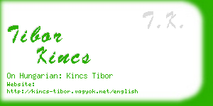 tibor kincs business card